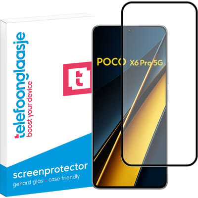 Xiaomi Poco X6 Pro 5G screenprotector Edge to Edge