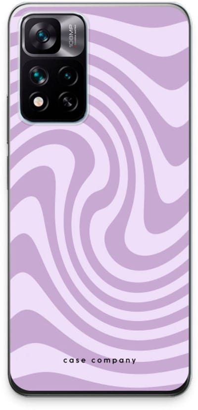Case Company® - Hoesje geschikt voor Xiaomi 11i hoesje - Swirl Paars - Soft Cover Telefoonhoesje - Bescherming aan alle Kanten en Schermrand