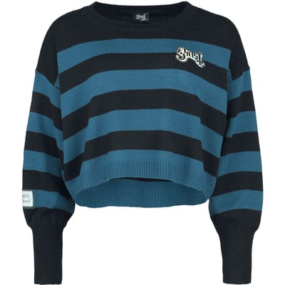 Ghost Gebreide trui - EMP Signature Collection - S tot XXL - voor Vrouwen - zwart-petrol