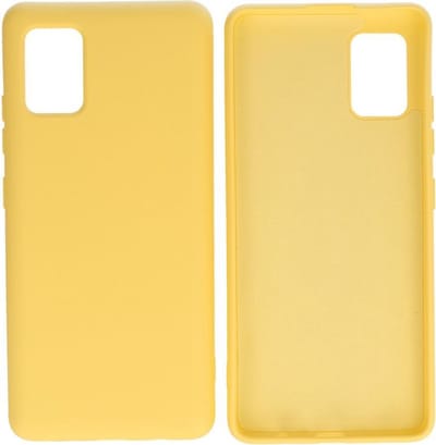 Hoesje Geschikt voor Samsung Galaxy A51 5G - Fashion Telefoonhoesje Backcover - Siliconen Hoesje - Geel