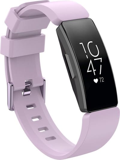Bandje geschikt voor Fitbit Inspire HR - Maat L - Bandje - Horlogebandje - Siliconen - Lila