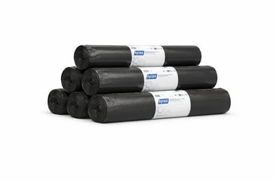 Hynex Vuilniszak 60 liter - 120 stuks - Afvalzakken - Vuilzakken - Pedaalemmerzakken - Gerecycled LDPE - 60 x 80 cm - Set van 6 rollen x 20 stuks - Zwart