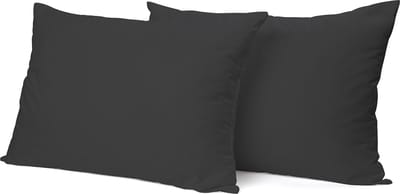 Eleganzzz Kussensloop Hotelsluiting Percal Katoen - Antraciet - Kussensloop 60x70cm - Kussenslopen set van 2 - 100% Katoen