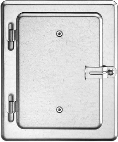 Haarddeur - Openhaarddeur Deur - Schoorsteen Afsluiten - Roestvrij Staal - 12x18 cm - Zilverkleurig