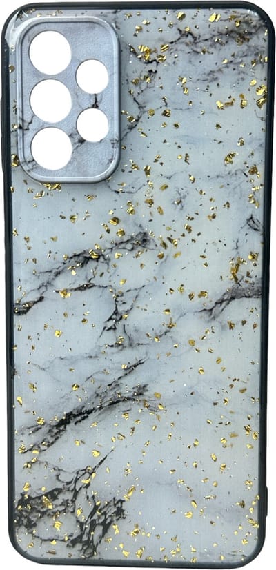 Silicone Hoesje Print - Backcover - Geschikt voor Samsung Galaxy A73 5G - Marmer Wit