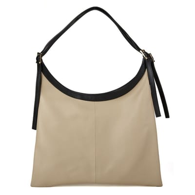 Giulia Monti Handtas Lichtbeige Zwart