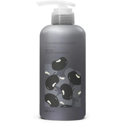 Chungmijung Shampoing aux Grains Noirs Huile Élasticité Équilibre Cheveux Set (Shampoing Grains Noirs 500ml+ 21ml) gray