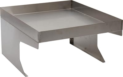 Robotmaaier garage met plantenbak MCW-G60, overkapping voor grasmaaiers, metaal 37x60x70cm ~ roestvrij staal