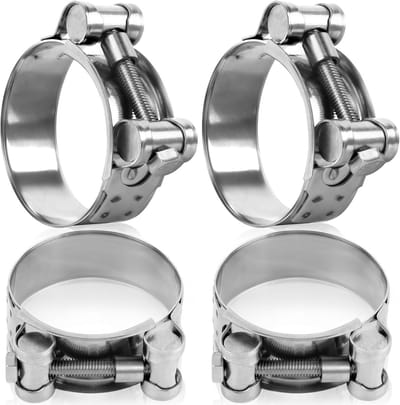 Gelenkbolzenschelle van RVS 48-51MM voor Motorrpijpen - Duurzame Slangklemmen, Roestvrij Staal, Verstelbare Bevestiging