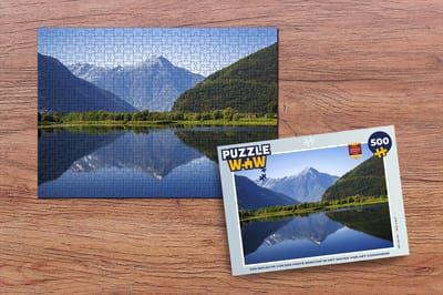 Puzzel Berg - Comomeer - Alpen - Legpuzzel - Puzzel 500 stukjes