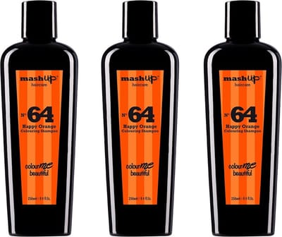 mashUp haircare Colour Me Beautiful N° 64 Happy Orange Colouring Shampoo 250ml - 3 stuks