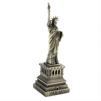 Dailygoods- Vrijheidsbeeldje - Mini State Model New York - Beeldje voor binnen - Beeldjes decoratie - Hoogwaardig metaal - Duurzaam en schokbestendig