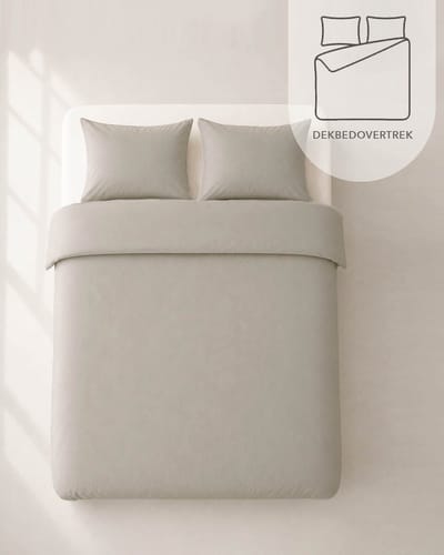 HOOMstyle Dekbedovertrek met kussenslopen - luxe micro Percale - dekbedovertrek - 200x220cm - 2 persoons - Zand