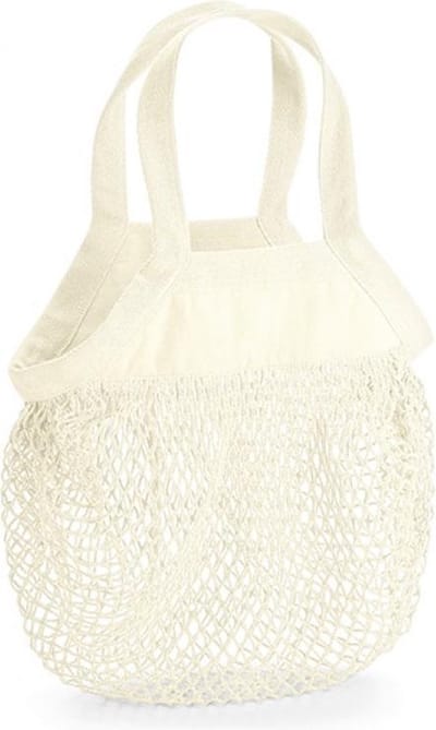 Organic Cotton Mini Mesh Grocery Bag (Wit)