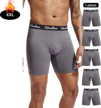Nivard Onderbroeken Heren - Boxershort - Ondergoed - Boxer - Underwear - Mannen - 5 Pack - Donkergrijs - XXL