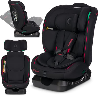Lionelo Aart i-Size Autostoel 4in1 – 40-150 cm (0-12 jaar) – RWF & FWF – Achterwaarts tot 105 cm – Installatie met autogordel – Memory Foam hoofdsteun – 13 standen – Kantelbaar – Wasbare hoes – R129 gecertificeerd