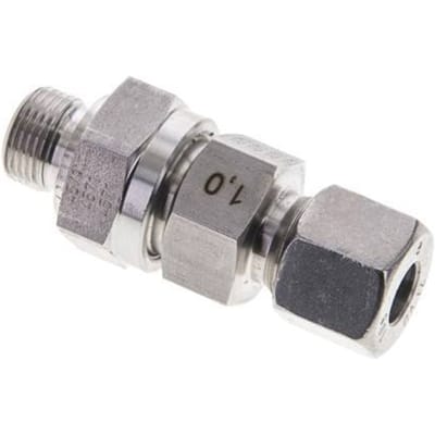 10S (M18x1.5) & G3/8'' Regeling-In RVS Terugslagklep Snijring Buitendraad 1-400 bar ISO 8434-1