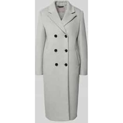 Regular fit lange wollen jas met viscose
