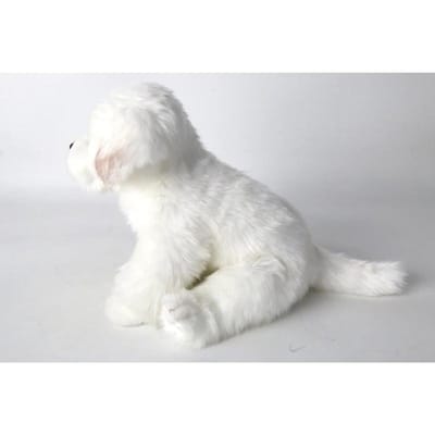 Schattig Maltezer Pluche Speelgoed Hondje Knuffeldier Pluizige Simulatie Hond Huisdier Poppen voor Kinderen Verjaardagscadeaus L size