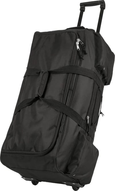 Reistas met Wielen - Handvat Uittrekbaar - Weekendtas / Sporttas - Duffel Bag - Heren/Dames - Grote Tas - Ruimbagage Koffer - Zwart - Wielen - Trolley Reistas op wieltjes - 73 x 30 x 31cm - Telescoopgreep tot 102 cm uittrekbaar - max vulgewicht 24 kg