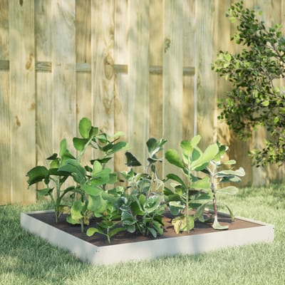 vidaXL - Plantenbak - verhoogd - 100x100x18,5 - cm - staal - wit