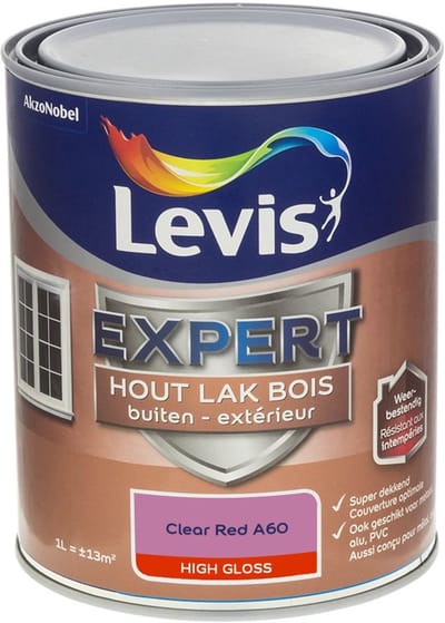Levis - Expert Hout Lak Buiten High Gloss Mix - Clear Red A60 - Mengverf - 1 L