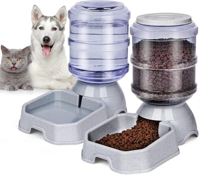 Automatische Huisdier Voerdispenser voor Honden en Katten met Zwaartekracht Navulling