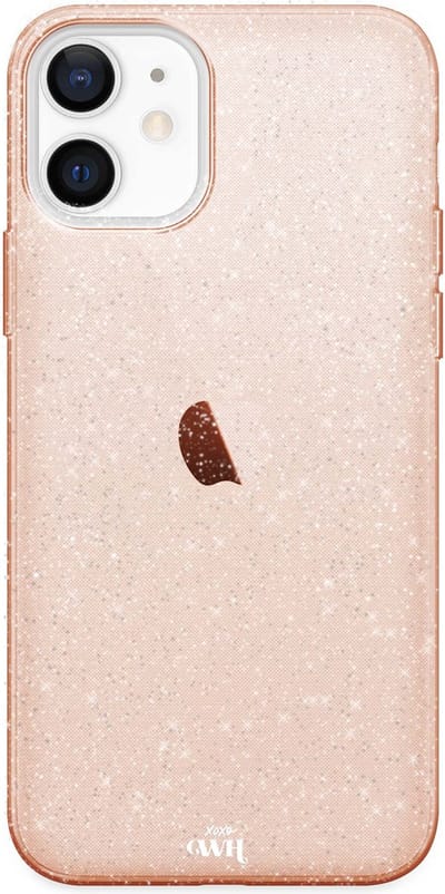 xoxo Wildhearts siliconen glitter hoesje - Sparkle Away Gold - Geschikt voor iPhone 11 - Shockproof case met glitters - Goud