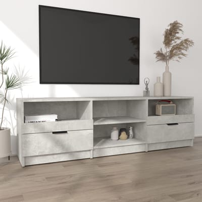 vidaXL - Tv-meubel - 150x33,5x45 - cm - bewerkt - hout - betongrijs