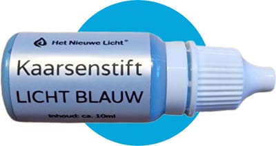 Het Nieuwe Licht ® - Kaarsenstift LICHTBLAUW - 10ml - Wax stiften kaarsen beschilderen