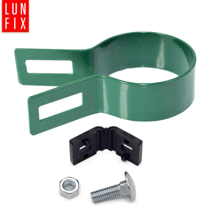 LUN FIX - Rond einde 42 mm - Groen - Streben- en Zaunschelle - Gitterstabmatten