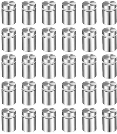 Spacers 25x12mm - roestvrij staal - decoratief voor reclameborden - eenvoudig te installeren - ShopVlot