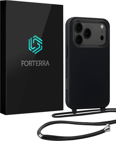 Hoesje Geschikt voor iPhone 17 Pro Case Siliconen Hoes Met Koord - Hoes Geschikt voor iPhone 17 Pro Met Telefoonkoord Hoesje Backcover - Zwart