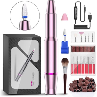 Lzwintrading Elektrische Nagelvijl voor Manicure - Nagelfrees - Nagelboor - Manicure en Pedicure set - 25000 RPM 12-in-1 - Nagelknipper met Keramische Punt - Verstelbare Snelheid Nagelboor - Manicure en Pedicure