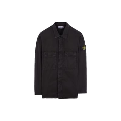 Stone Island Ss23 Veste à Double Poche Simple Boutonnage Hommes vestes Noir Lavé 7815115WN-V0129 S black