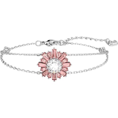 Swarovski Sunshine Rhodium Plated Armband Dames Armband Roze 5642968 Box (Random Color),F,Pink white