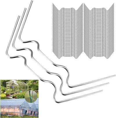 100 Stuks Glazen Clips voor Serre, RVS Bevestigingsclips voor Glaspanelen, Ideaal voor Glazen Kassen en Tuinbouw