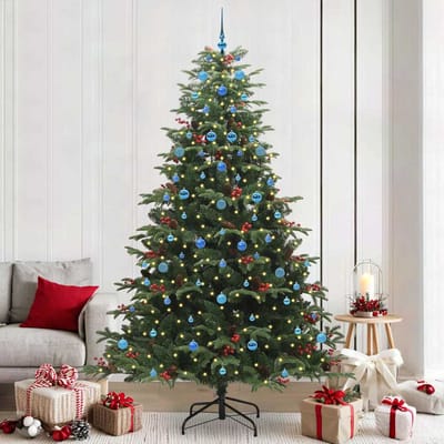 vidaXL - Kunstkerstboom - Groen - 240 - cm - PVC - en - Metaal - en - Plastic