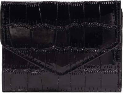Portemonnee Croco - Zwart | 11 x 9 x 1 x cm | Kunstleer | Fashion Favorite