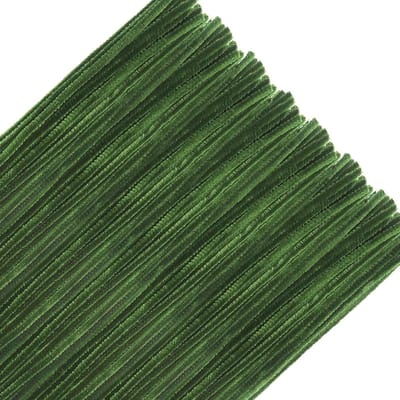 200 Stuks Grasgroene Pijpenragers van Chenilledraad voor Creatief Knutselen en DIY Decoraties - 30 cm Buigpluche Knutseldraad voor Handwerk