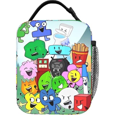 Sac à lunch isotherme BFDI Arbre Dessin animé Sac isotherme Réutilisable, Contenant à lunch Étanche Sac fourre-tout Boîte à lunch Sacs à main pour nourriture École Voyage One Size