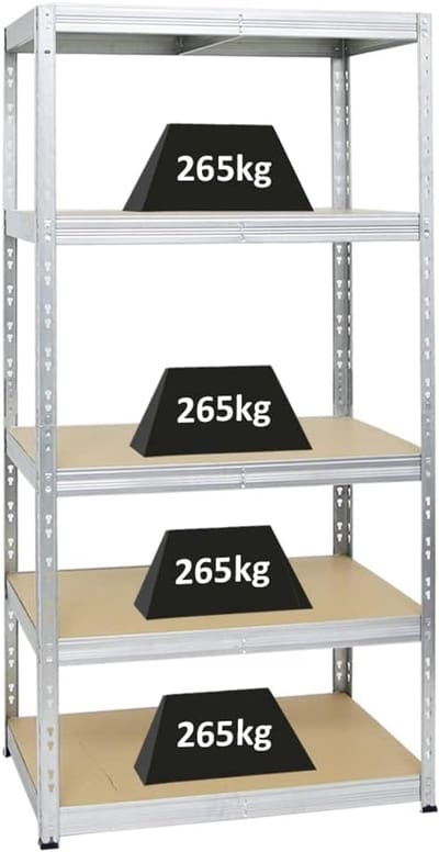 Zwaarlastrek voor kelder, garage en opbergruimte - 180 x 90 x 60 cm, tot 1365 kg belastbaar
