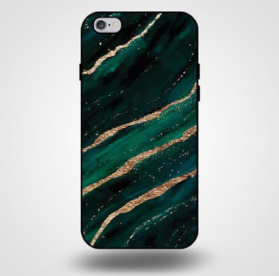 Smartphonica Telefoonhoesje voor iPhone 6/6s met marmer opdruk - TPU backcover case marble design - Groen Goud geschikt voor iPhone 6/6s