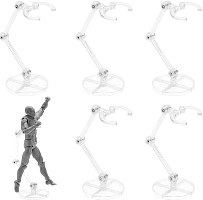 Set van 6 Actiefiguur Standhouders - Duidelijke Rond Basis voor Pop Model Display en Ondersteuning van Miniatuurfiguren Geschikt voor Gundam 1/144, HG, RG en SD Figuren