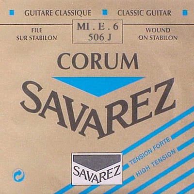 Savarez 506-J E-6 snaar, silverplated wound Corum, from 500-CRJ and 500-ARJ set, hard tension