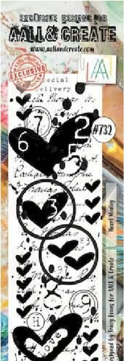 Aall & Create clearstamp border - Heart medley