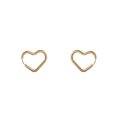 Go Dutch Label Oorringen heart ring big Goud