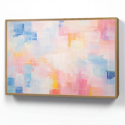 Wandlamp 90x60 cm - Oplaadbaar - Aquarel - Pastel - Abstract - Kunst - Wandlampen binnen woonkamer - Slaapkamer lamp - Decoratieve nachtlamp - Vloerlamp draadloos