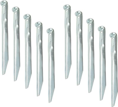 Pro Plus Grondpennen/tentharingen - 10x - metaal - halfrond - 22 cm - Kampeer artikelen voor tent of windscherm