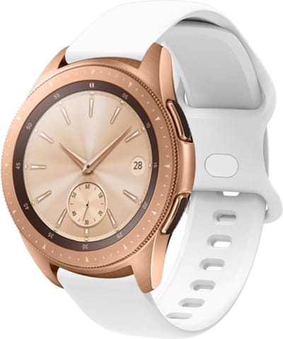 Siliconen bandje - geschikt voor Garmin Vivoactive 4 / Venu 2 / Venu 3 / Forerunner 255 / 265 - wit